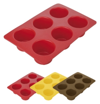 Forma silicom 6 muffinů 28x18 hluboký 5 pr.7 COLOR